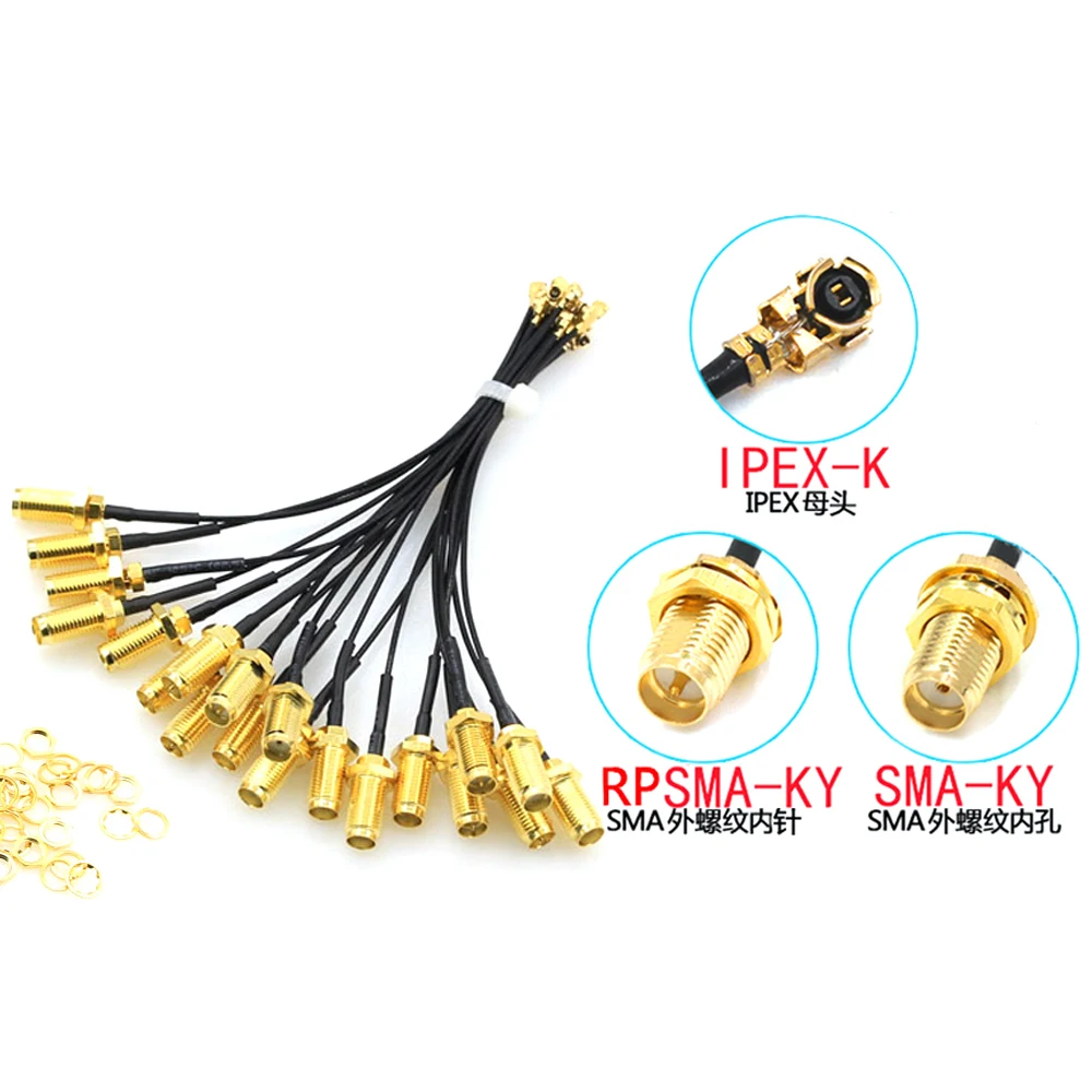 5 шт. кабель разъема SMA гнездо для uFL/u.FL/IPX/IPEX UFL Female RG1.13 антенна RF в сборе RP-SMA-K |
