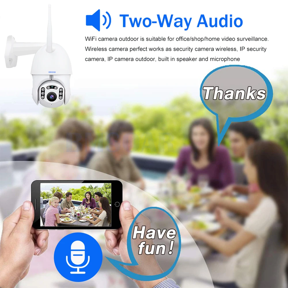 1080P Wireless WiFi Camera PTZ Outdoor Auto Tracking 4X Digital Zoom Speed Dome Surveillance IP CCTV Cloud Ycc365 Plus | Безопасность и