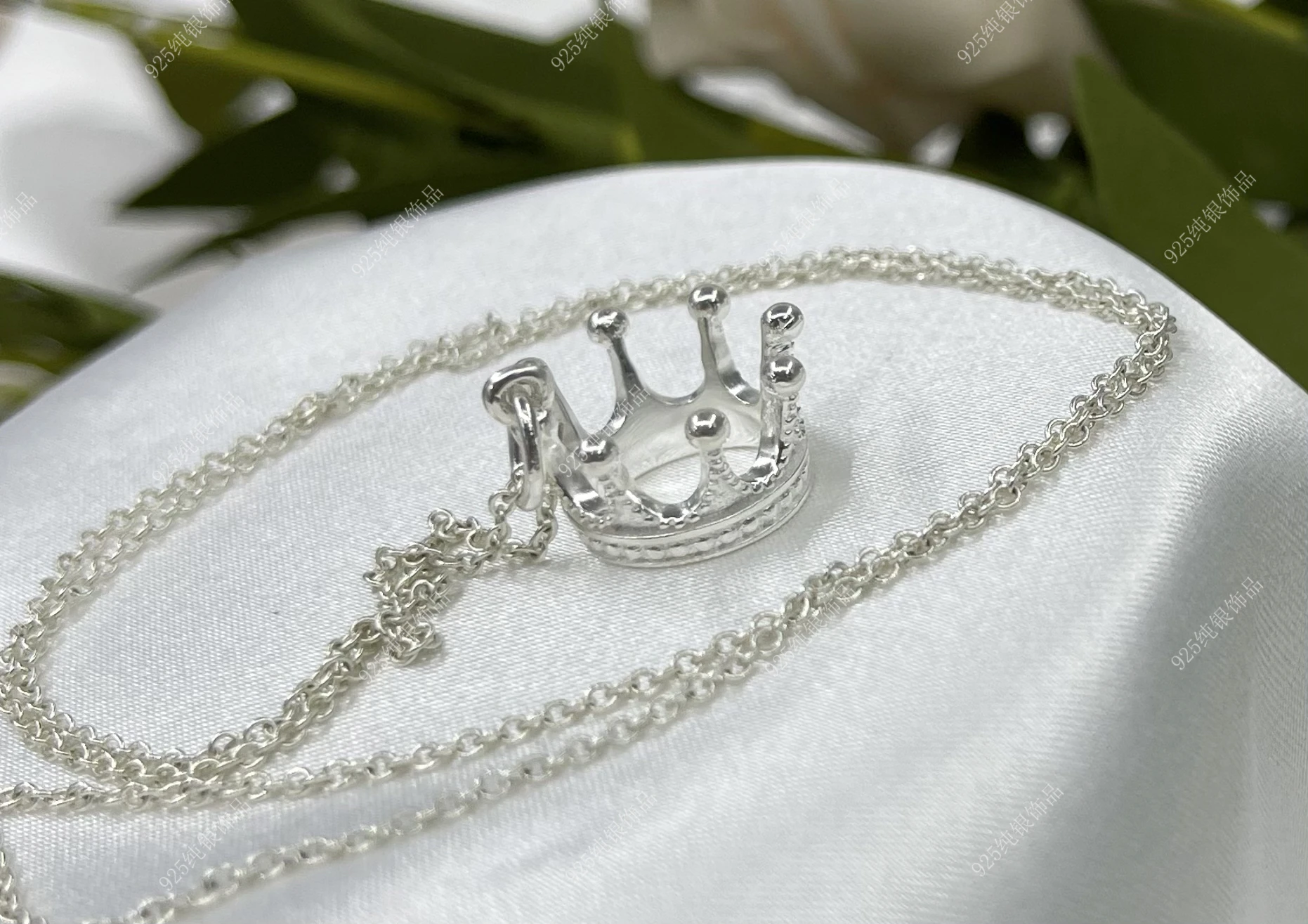 

925 sterling silver ms classic luxury crown shaped pendant necklace holiday party birthday party