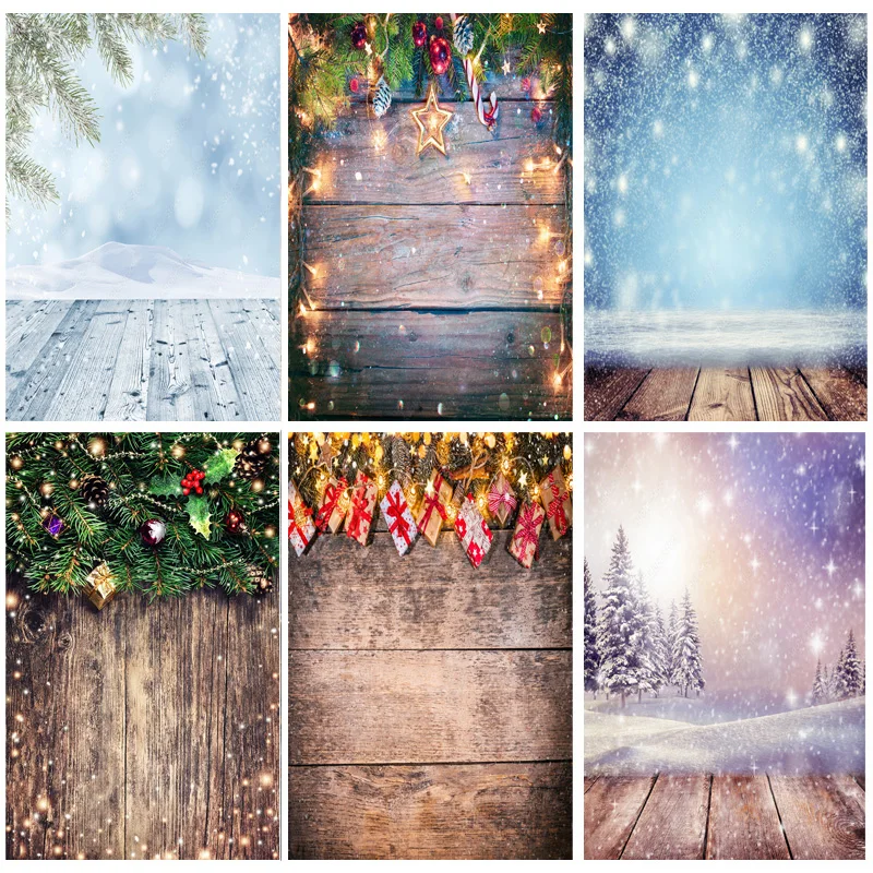 

Christmas Wooden Planks Theme Photography Background Snowman Children Portrait Backdrops For Photo Studio Props 211220 SDMB-01