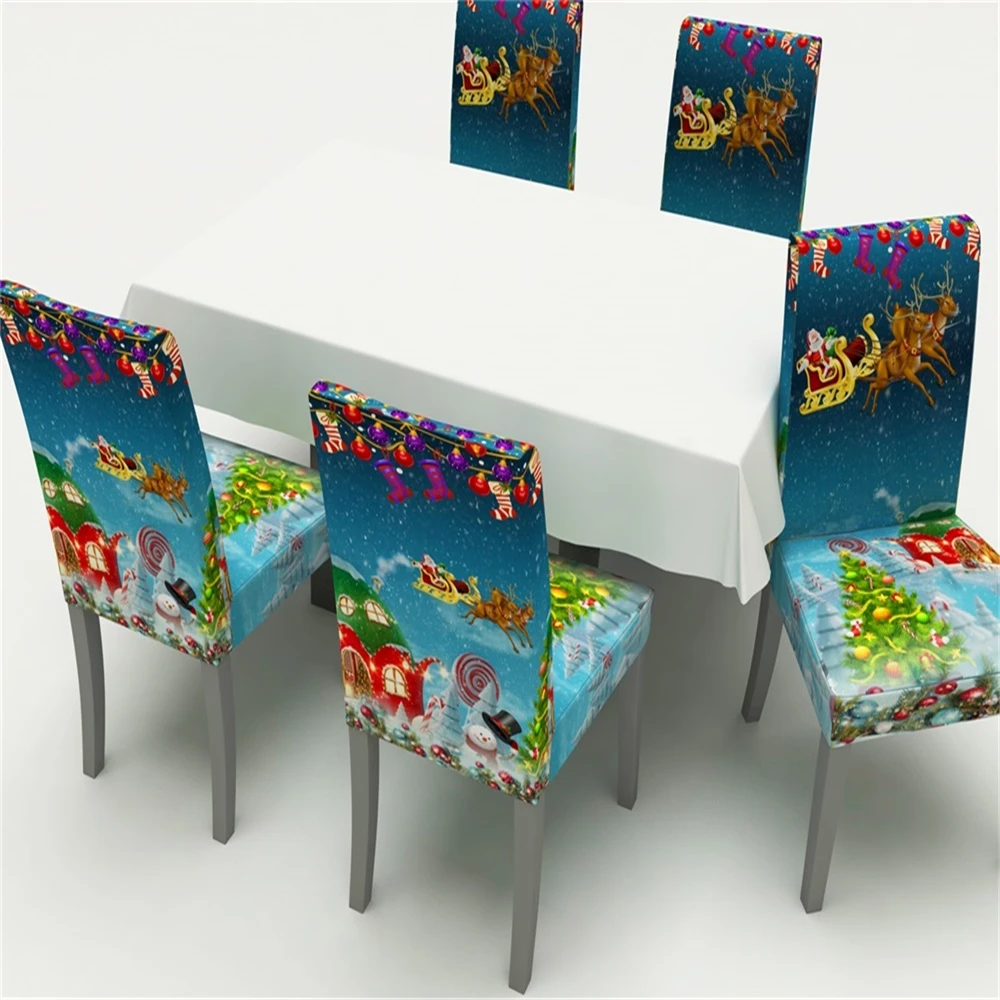 Рождественский дом снегоход Лось носок кухонные скатерти обеденный стол