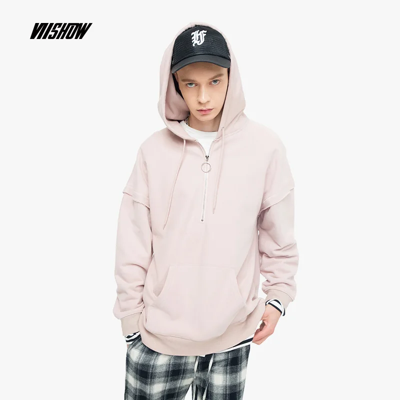 VIISHOW уличная Мужская толстовка бренд хип хоп Sudaderas Para Hombre 2018 толстовки однотонные