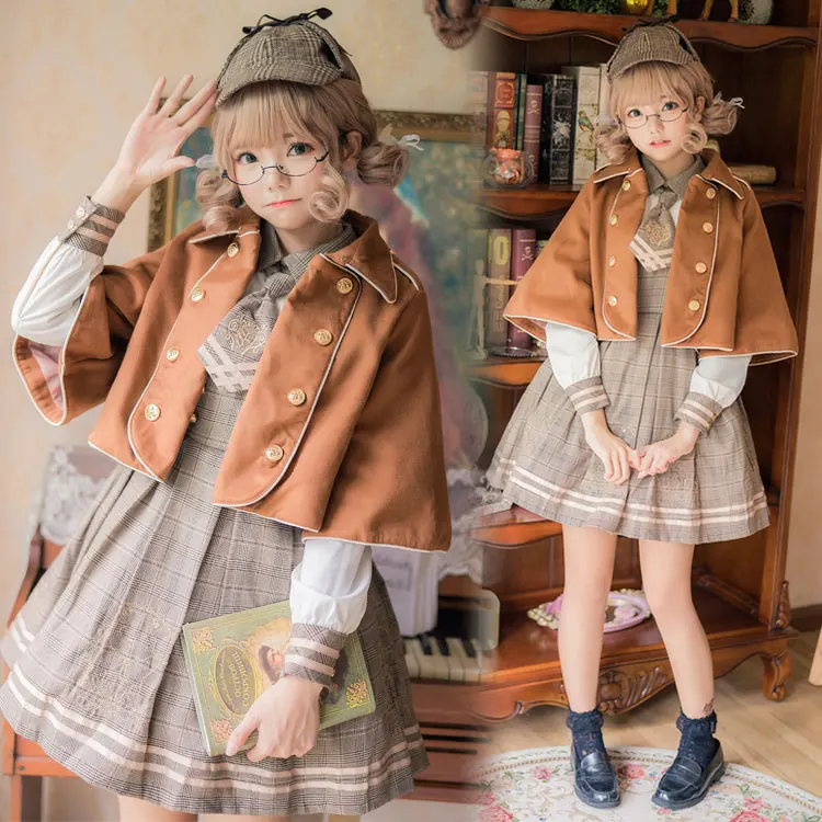 Английский стиль милый плащ в стиле Лолиты Дворцовый принцессы викторианская