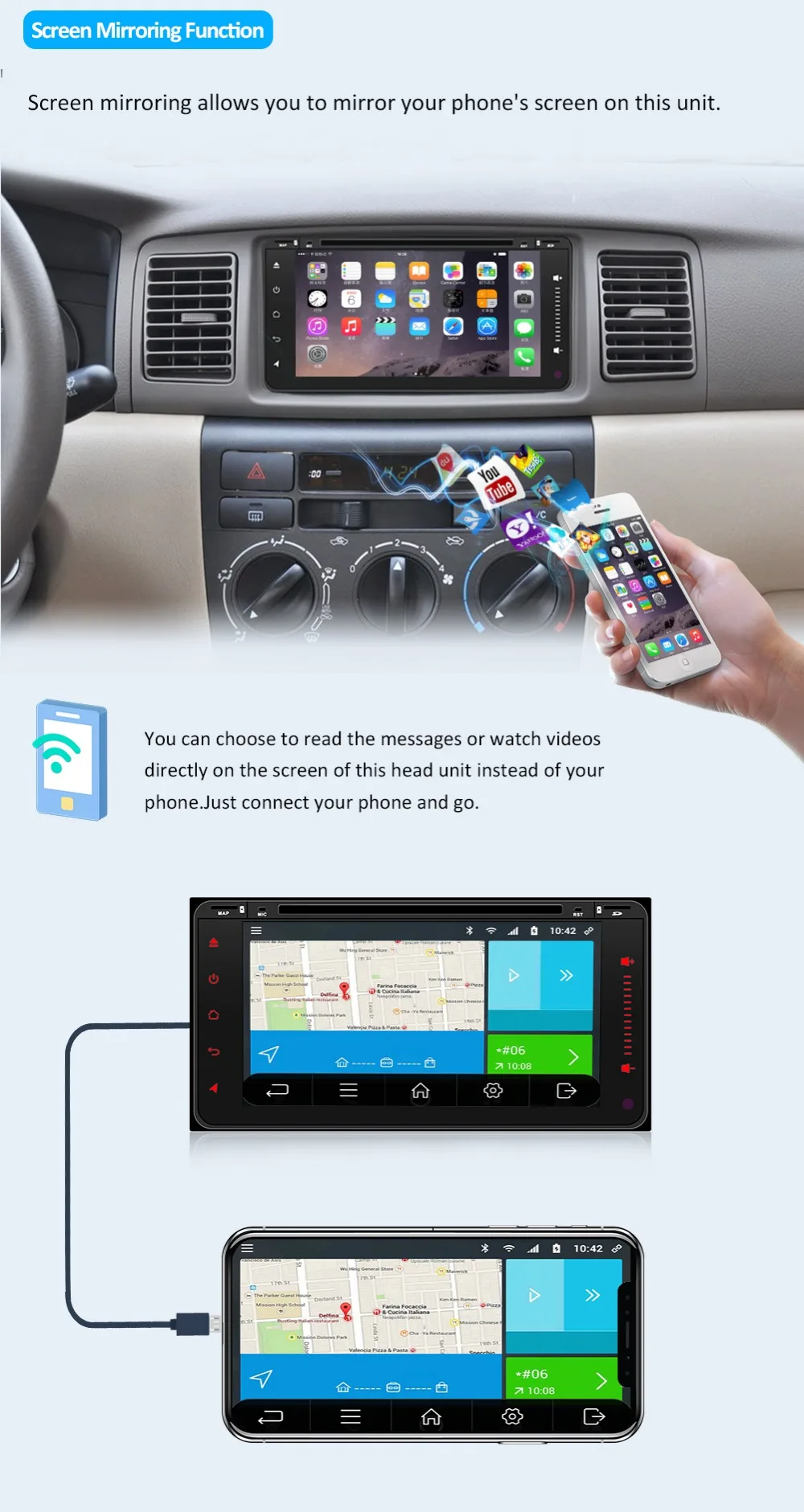 Android 9,0 автомобильный аудио dvd-плеер для TOYOTA RAV4 2001-2008 COROLLA 2000-2006 gps мультимедийное головное устройство приемник BT wifi