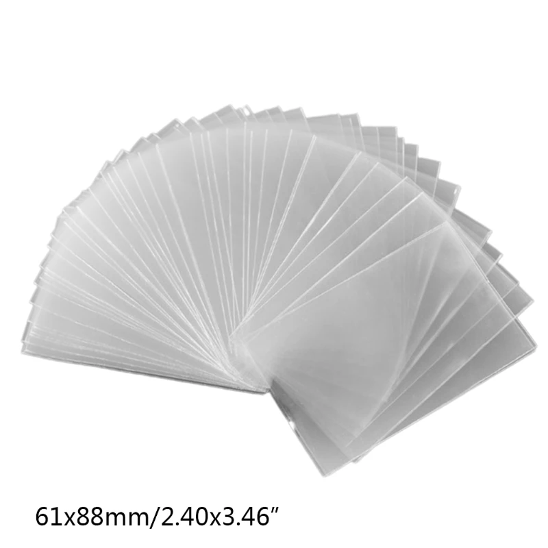 100Pcs Clear Transparent Ultra Super Card Protector Flashing Film Holographic Idol Photo Sleeves Cover | Спорт и развлечения