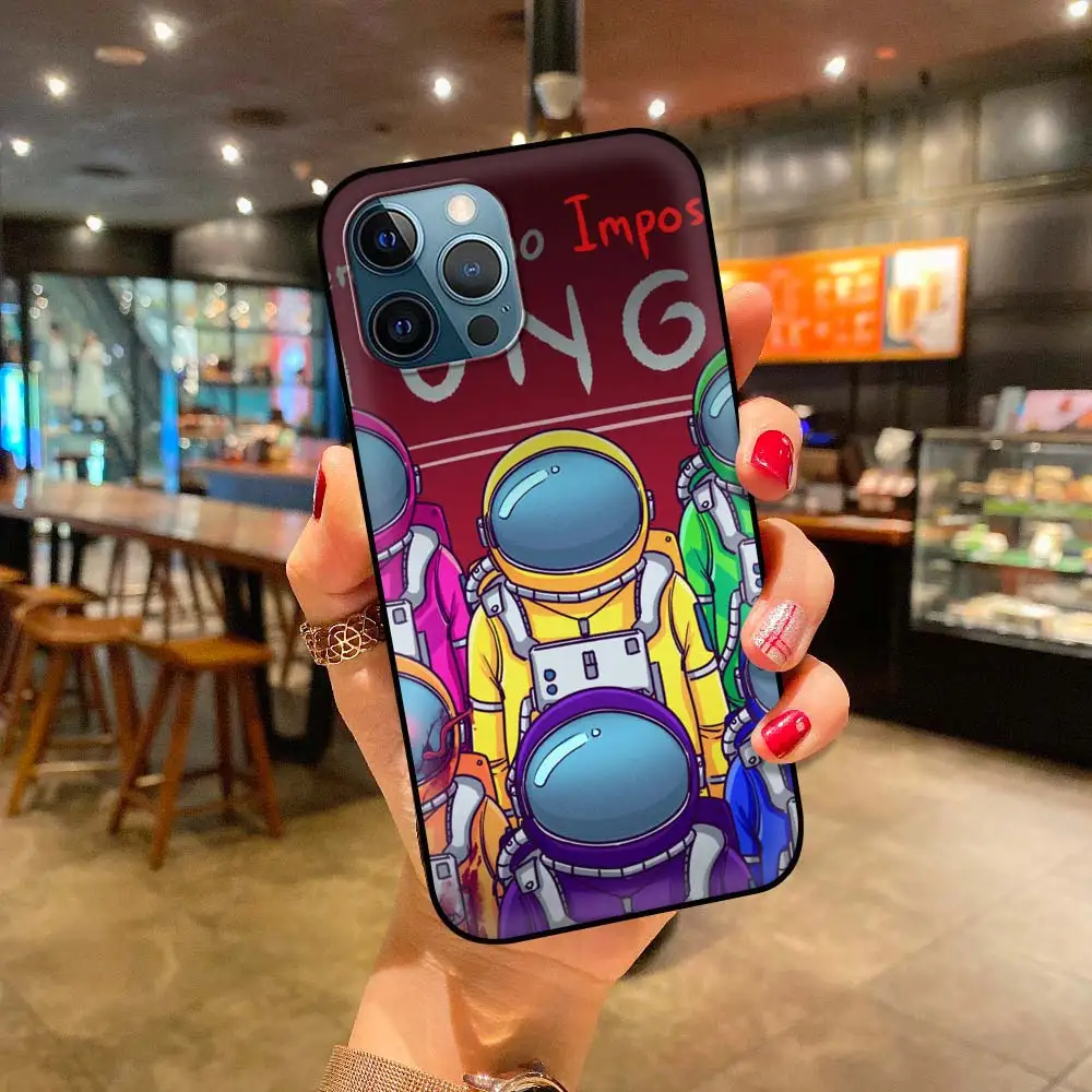 

Among Us Cute Stars Soft Luxury Phone Case for Iphone 11 12 Pro Max Mini SE XR X XS 8 7 6 5 5c Plus Back Cover Coque Fundas Cell