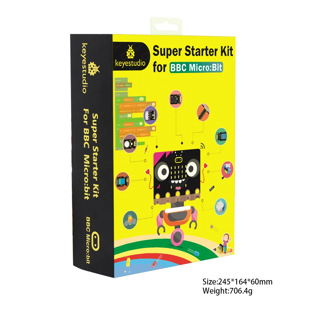 

Keyestudio Super Starter Kit for BBC Micro:Bit V2 Kit STEM Programming Toys Diy Learning Kit Basic Sets School DIY Project
