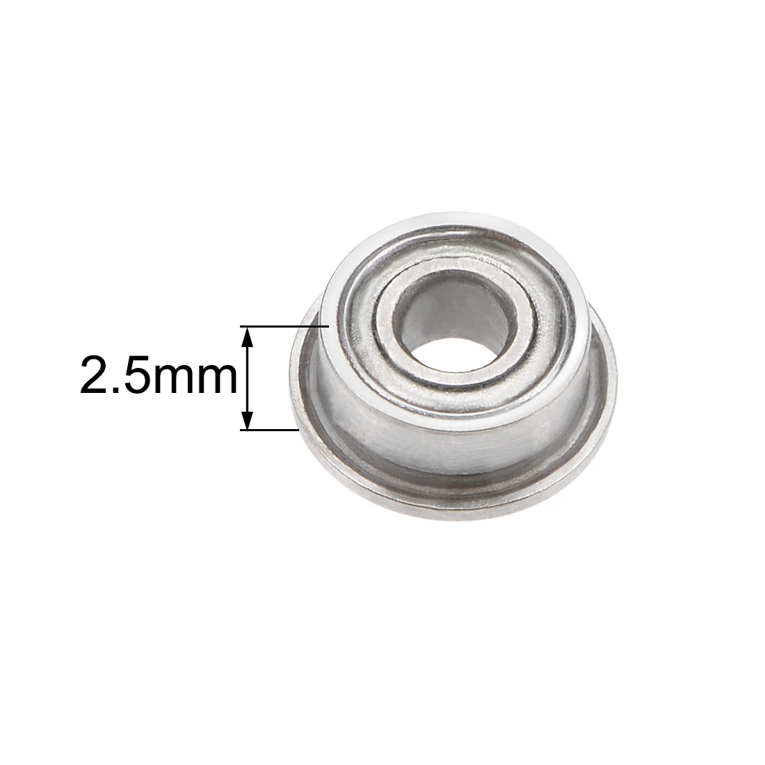 

uxcell F682ZZ Flange Ball Bearing 2x5x2.5mm Shielded Chrome Bearings 2pcs