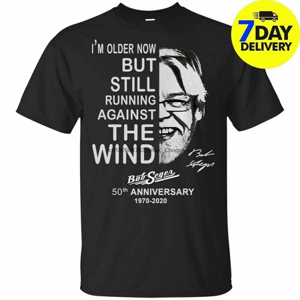 Bob Seger фирменная футболка теперь я старше но все еще бегает против ветра M | Мужская
