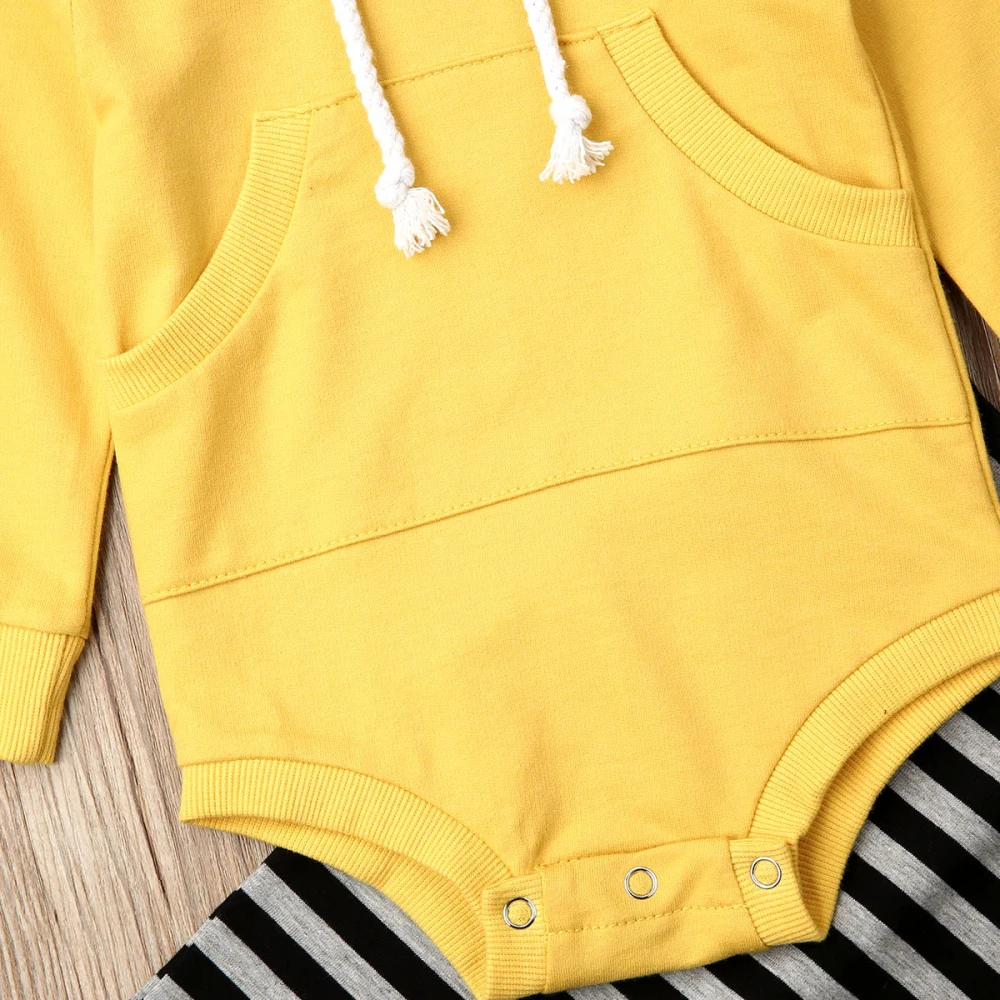 Осенняя одежда для маленьких мальчиков 2019 года топы с капюшоном боди длинным