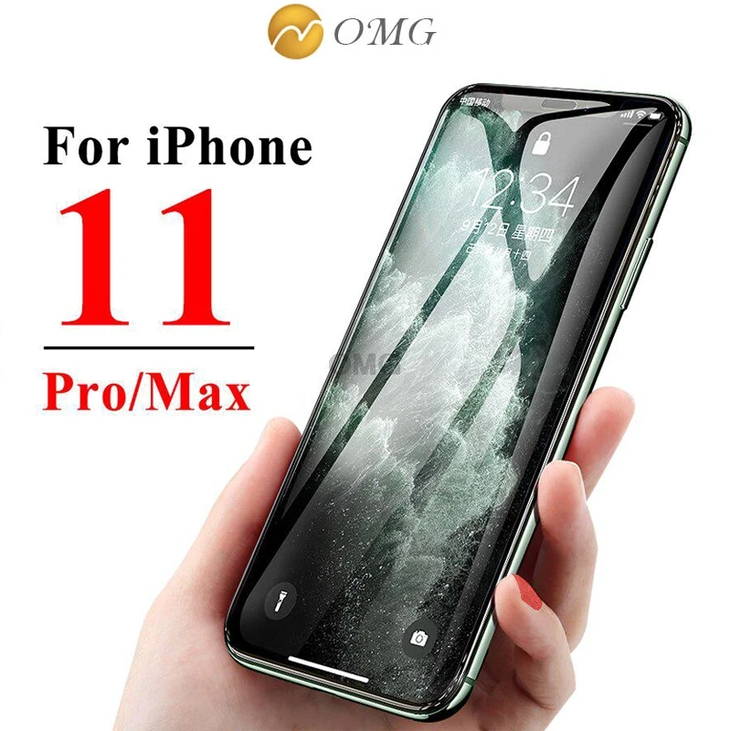 OMG полное покрытие изогнутое закаленное стекло для iphone 11 pro max защитная пленка