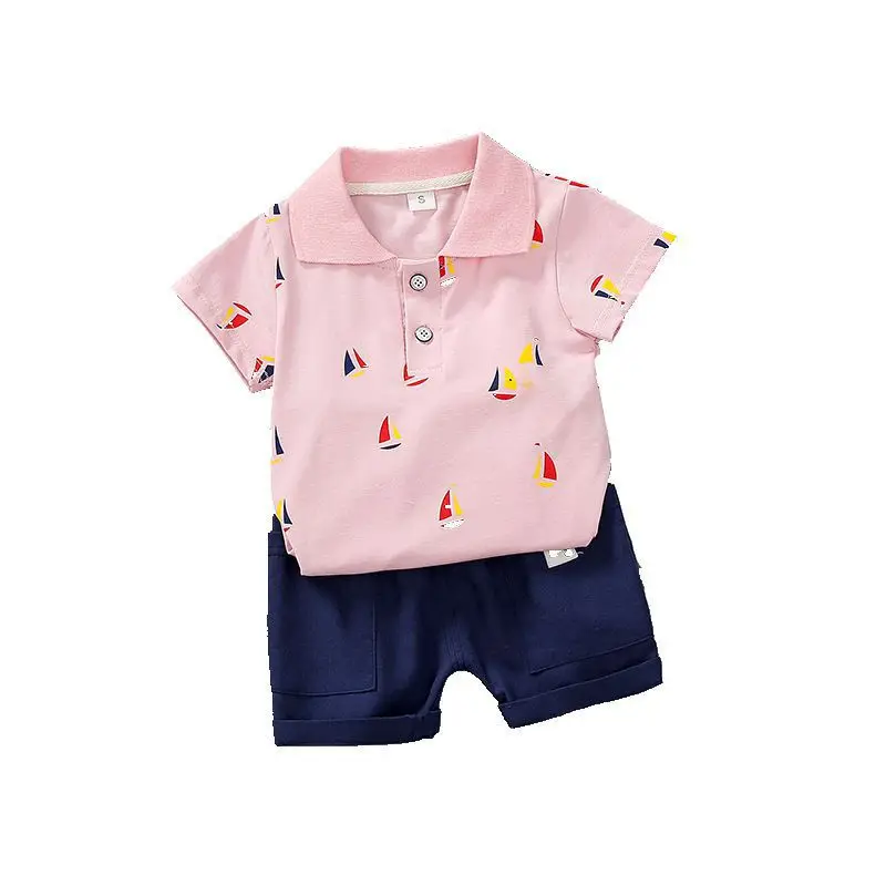 2020 детская одежда костюм новая летняя рубашка для мальчиков и девочек шорты с