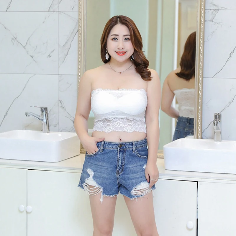 Tube Tops Strapless Top Sexy Bra Crop Woman Clothes Stresswear Ladies Bodycon 3XL Plus Size Shirt Casual | Женская одежда