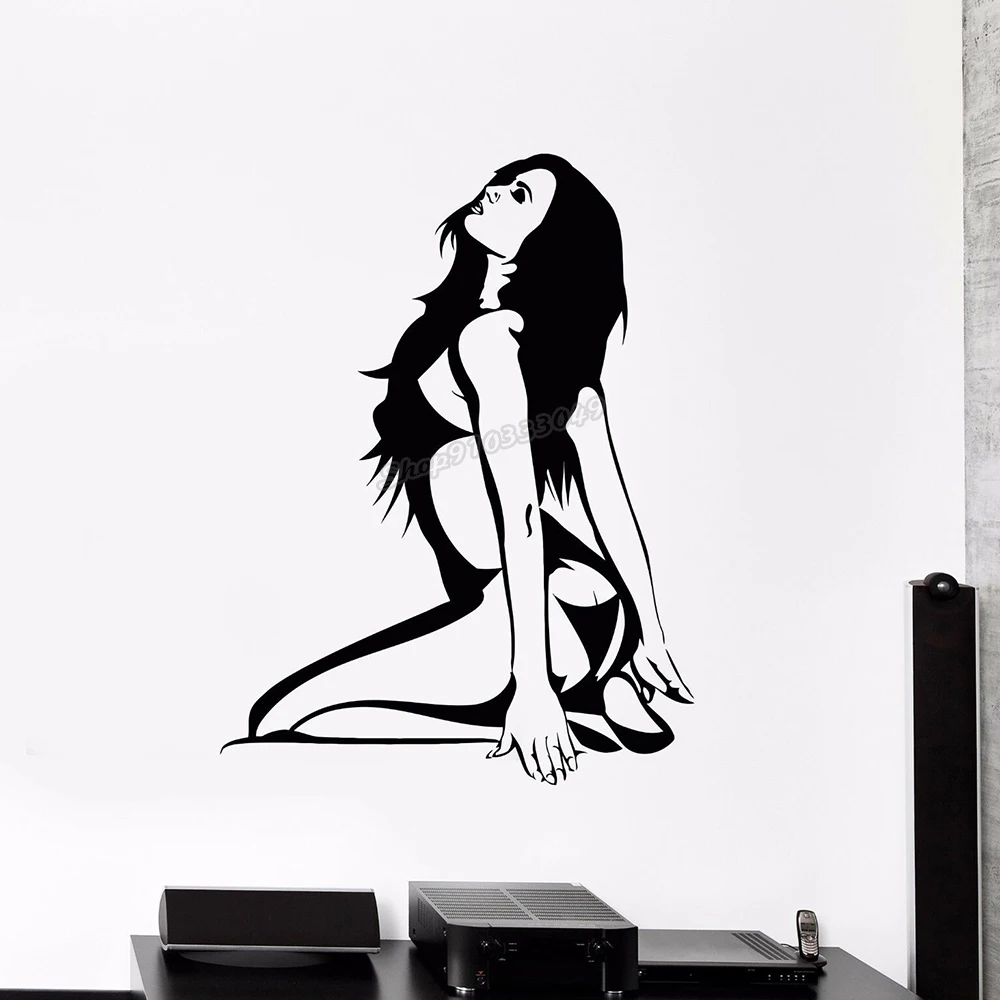 Виниловая наклейка на стену Для Стриптиза Танец Горячая обнаженная девушка