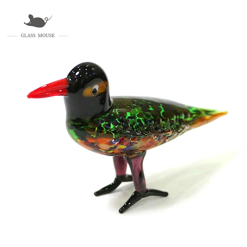 

Murano Glass Bird Figurine European Style Handmade Art Crafts Cute Vivid Animal Ornaments New Year Gifts For Home Garden Decor