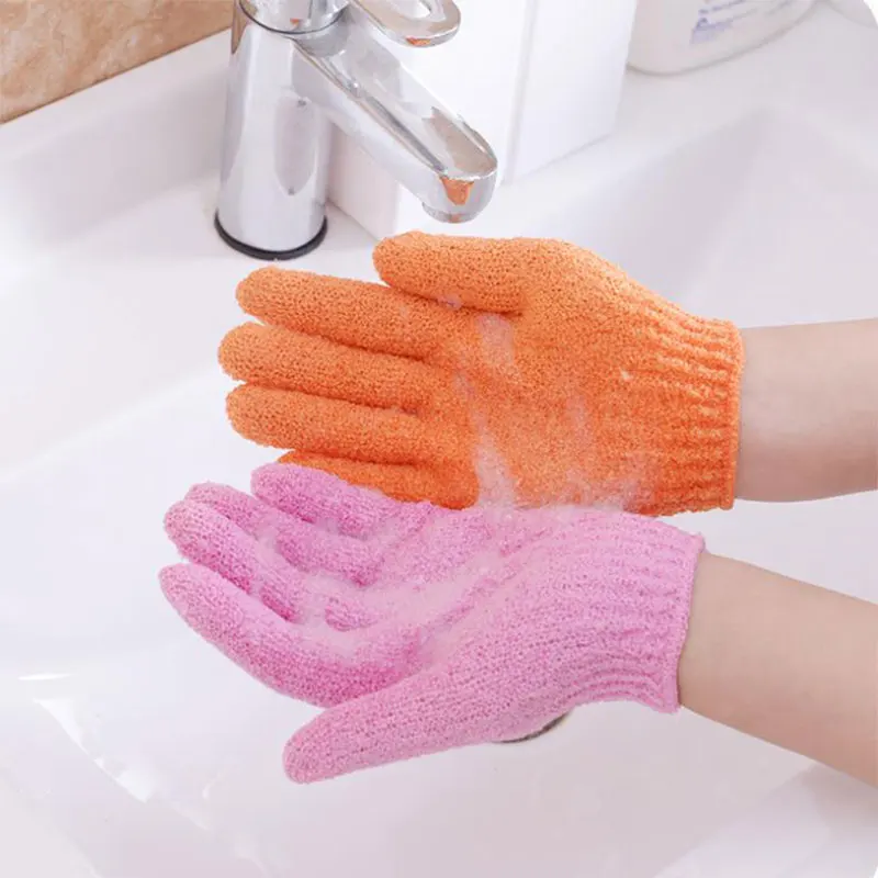 

Ванна для пилинга Exfoliating перчатки для душа с эффектом потертости; Перчатки сопротивления массаж тела губка для мытья кожи увлажнение, спа пе...