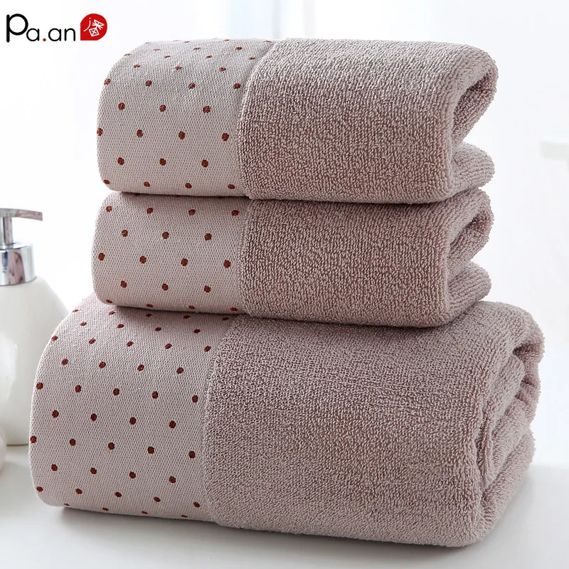 

3PCS Bathroom Set 100% Cotton Towel Thicker Absorbent Soft Facial Towels Bathroom Beach Towel Bath Towel Hand Towel Face Towel