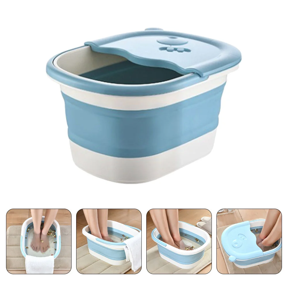 

1Pc Household Foot Soaking Basin Feet Washing Basin Bucket (Sky-blue)
