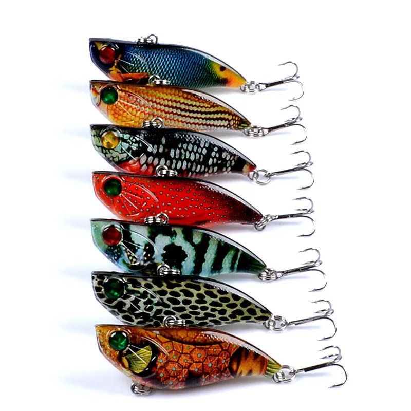 

1PCS Luya Fishing Lures Painted Plastic 5.8cm/13.5g Full Swimming Layer VIB Bionic Artificial Bait Wobblers for Sea Fishing