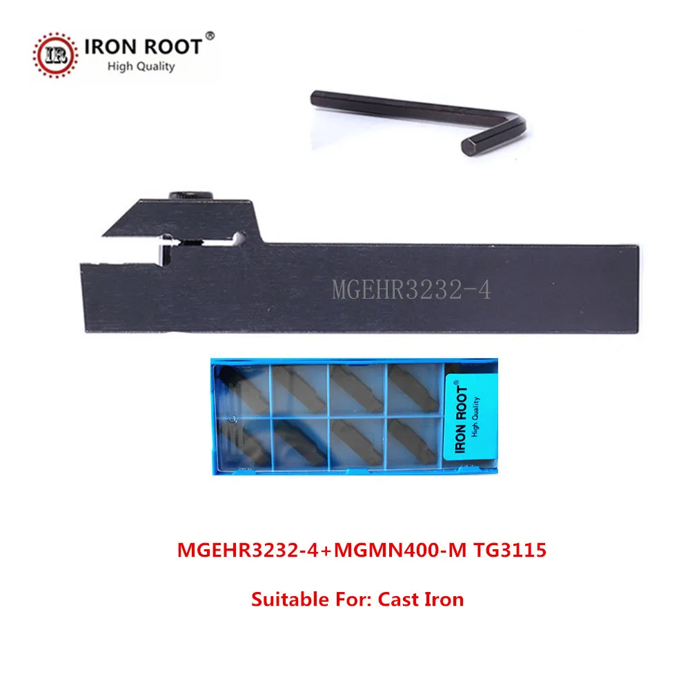 

1P MGEHR3232-4 / MGEHL3232-4 Grooving Turning Tool Holder +10P MGMN400 CNC Carbide Insert Metal Lathe