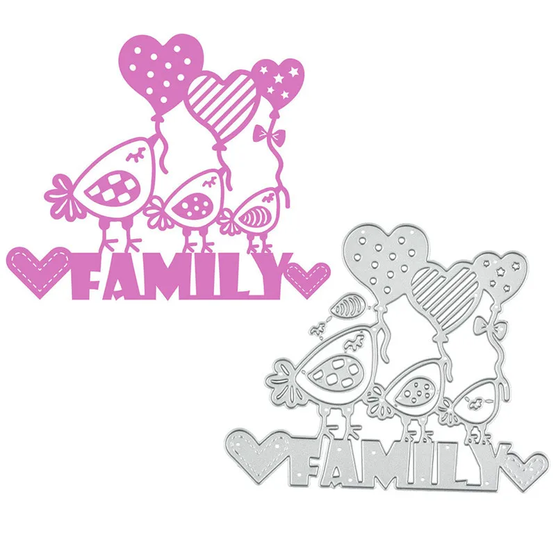 Kokorosa Family Chick с шариком металлические Вырубные штампы новинка 2019 для рукоделия