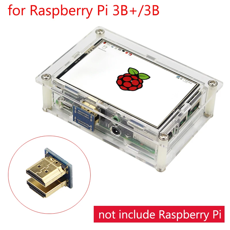 Raspberry Pi 4 Model B 3 5 дюймовый сенсорный экран 480x320 до x ЖК дисплей + акриловый чехол для