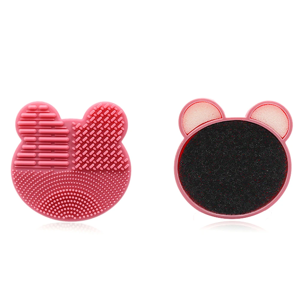 Коробка для чистки кистей макияжа в форме симпатичного медведя губка теней век и