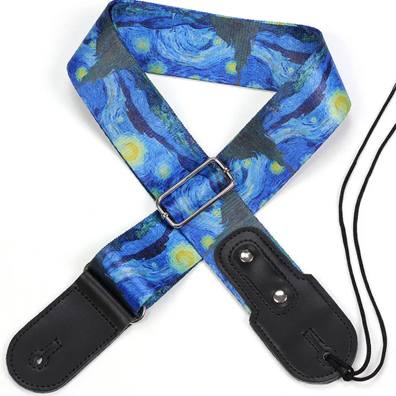 &quotЗвездная ночь&quot с принтом для гитары ремень гитариста Регулируемая