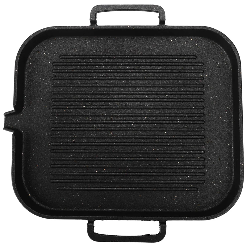 induction cooker baking tray square barbecue tray teppanyaki smokeless non stick barbecue pot barbecue supplies free global shipping