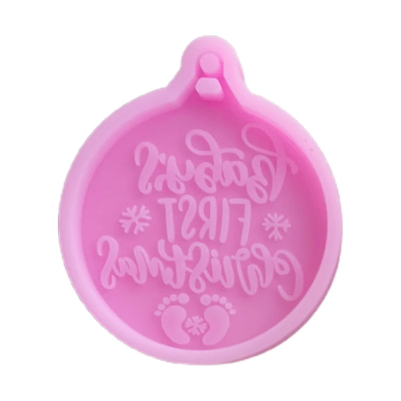 

Christmas Pendant Epoxy Resin Mold Handmade Keychain Silicone Mould DIY Crafts Jewelry Xmas Hanging Decorations Mold