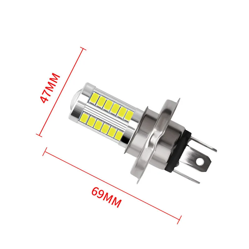

2Pcs Car LED Headlight H4 H7 33SMD 5630 5730 12V 800LM 6500K White Auto Fog Light Driving Lamp Bulb