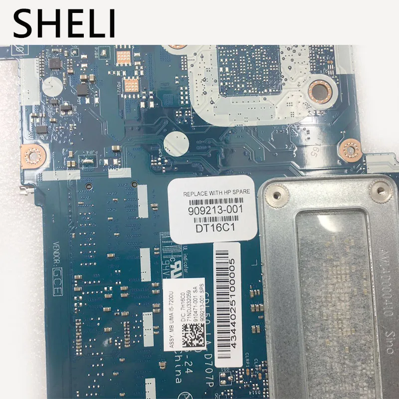 SHELI LA-D707P 909213-601 для HP 15T-AY Материнская плата ноутбука I5-7200U DDR4 909213-001 | Компьютеры и