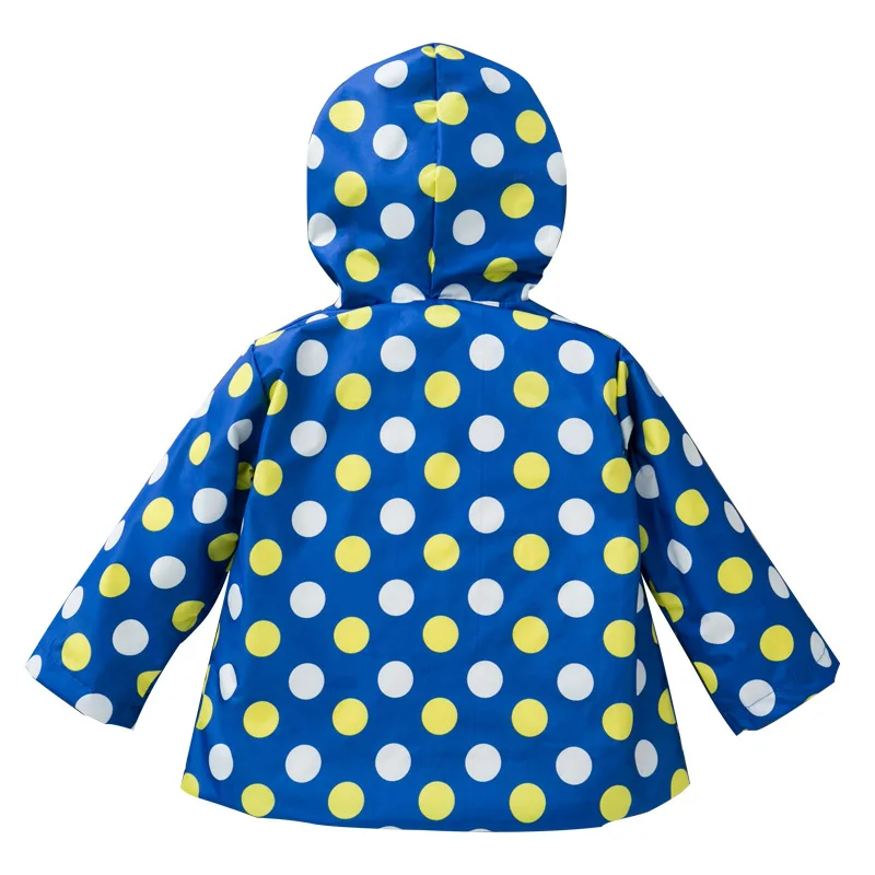 New Fashion Cute Kids Girls Flowers Wind Rain Jacket Hooded Long Sleeve Windbreak Girl Waterproof Outwear Raincoat 2-6Y |