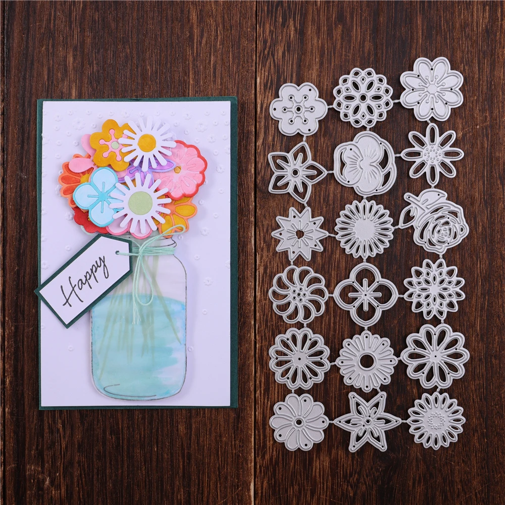 DiyArts 12/18 шт. цветы набор вырубных штампов &quotРомашка&quot сделай сам &quotс гравировкой