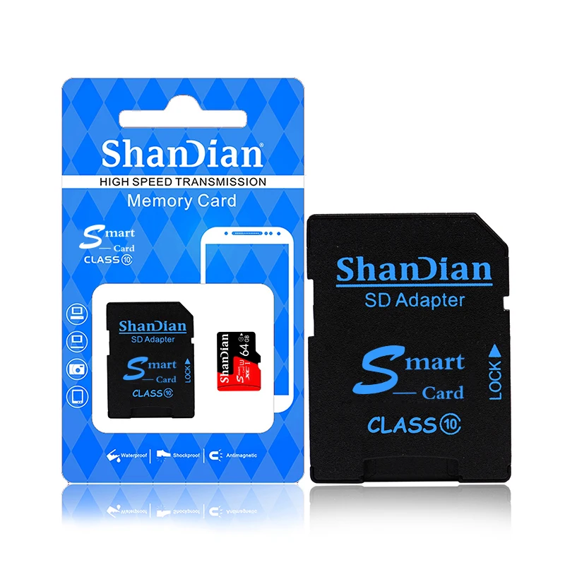 SHANDIAN Mini SD Card 4GB 8GB 16GB Class 6 Real Capacity 32GB Memory High Speed Smast TF card Free Shipping | Компьютеры и офис