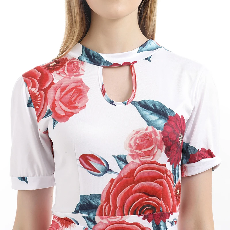 Женское платье с цифровой печатью модное большого размера плюс в европейском