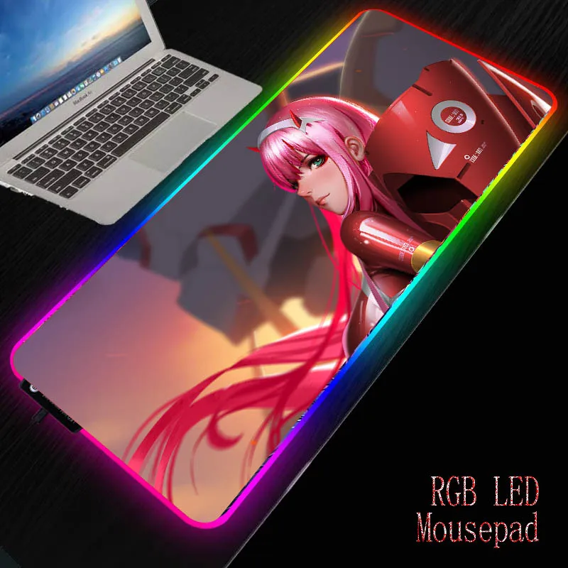 DARLING в FRANXX RGB игровая Мышь Коврик для компьютерной коврик с подсветкой МОЗ