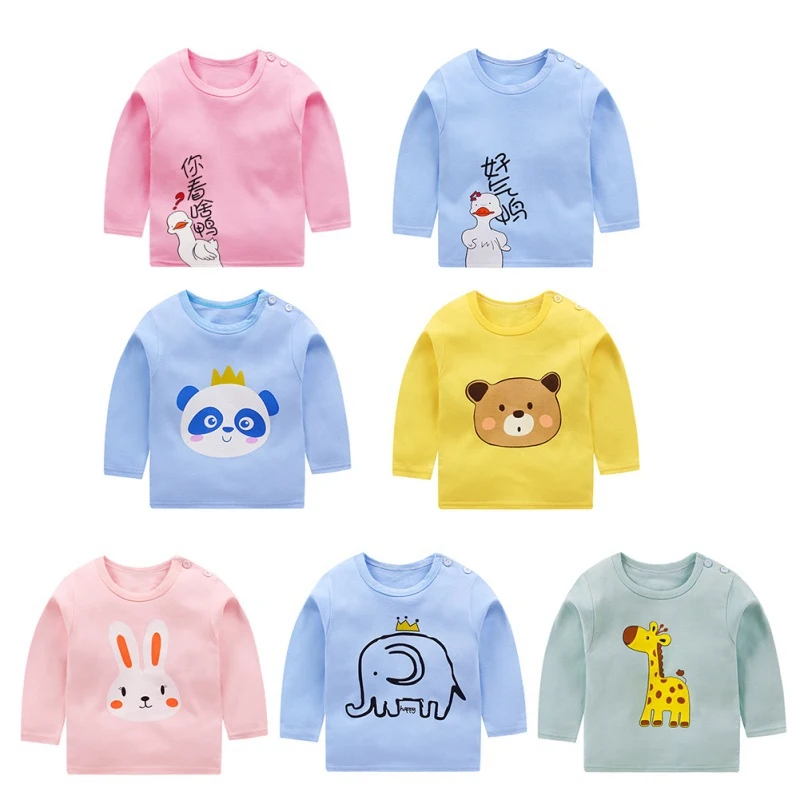 New born Pullover Tee Fall Autumn Winter Kids Sweatshirt Tops Long Sleeve T-shirt Boys Girls Child Baby