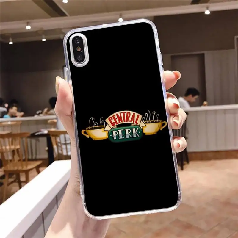 

Central Coffee Perk friends Phone Case For iphone 12 11 8 7 6s 6 5 5s 5c se plus mini x xs xr pro max Transparent soft