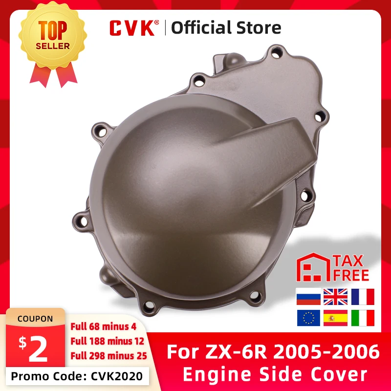 

CVK Engine Cover Motor Stator Cover CrankCase Side Cover Shell For Kawasaki ZX-6R 636 ZX636 6R 2005 2006 ZX6R 05-06