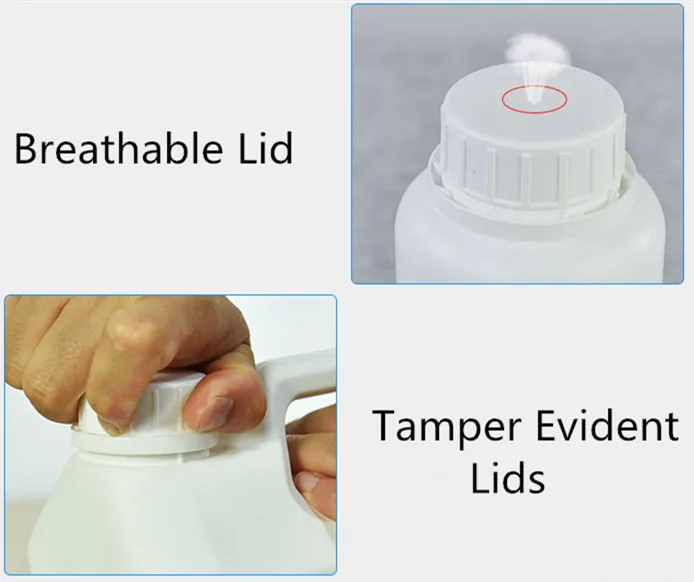 HDPE пластиковые бутылки с трамбовкой, дышащие крышки, контейнер для жидкого удобрения, герметичные многоразовые бутылки