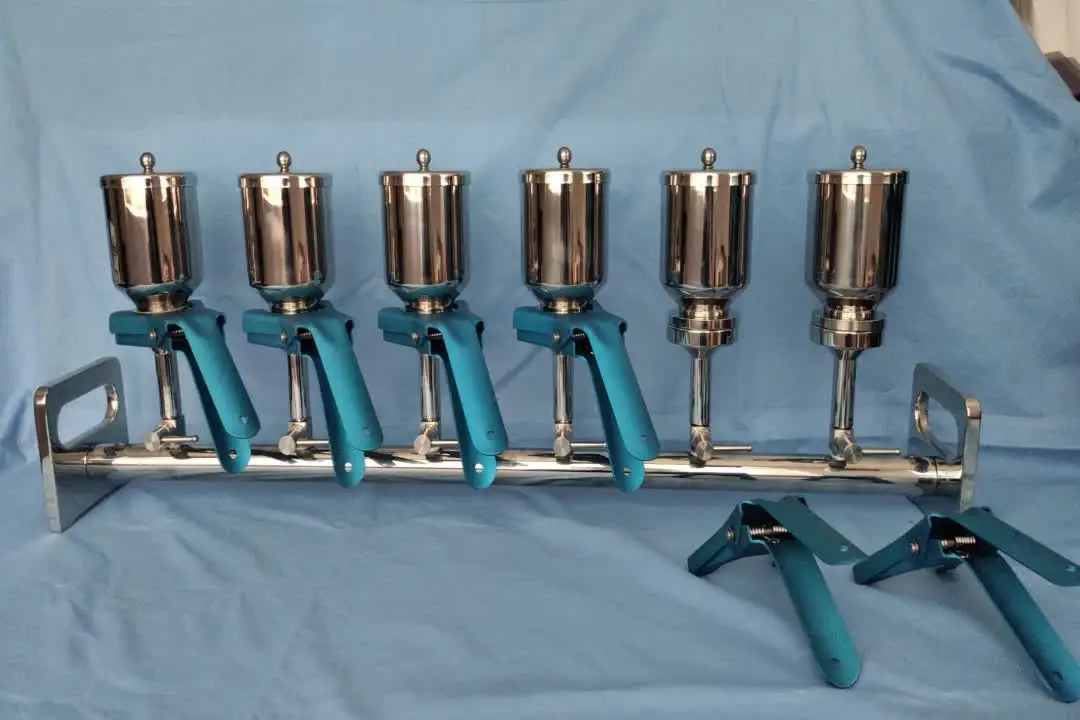 

Stainless Steel 6-Branch Vacuum Filtration Apparatus