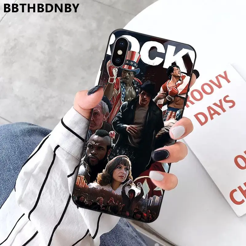 Чехол для телефона Rocky Balboa DIY печать рисунок чехол iPhone 11 pro XS MAX 8 7 6 6S Plus X 5 5S SE XR