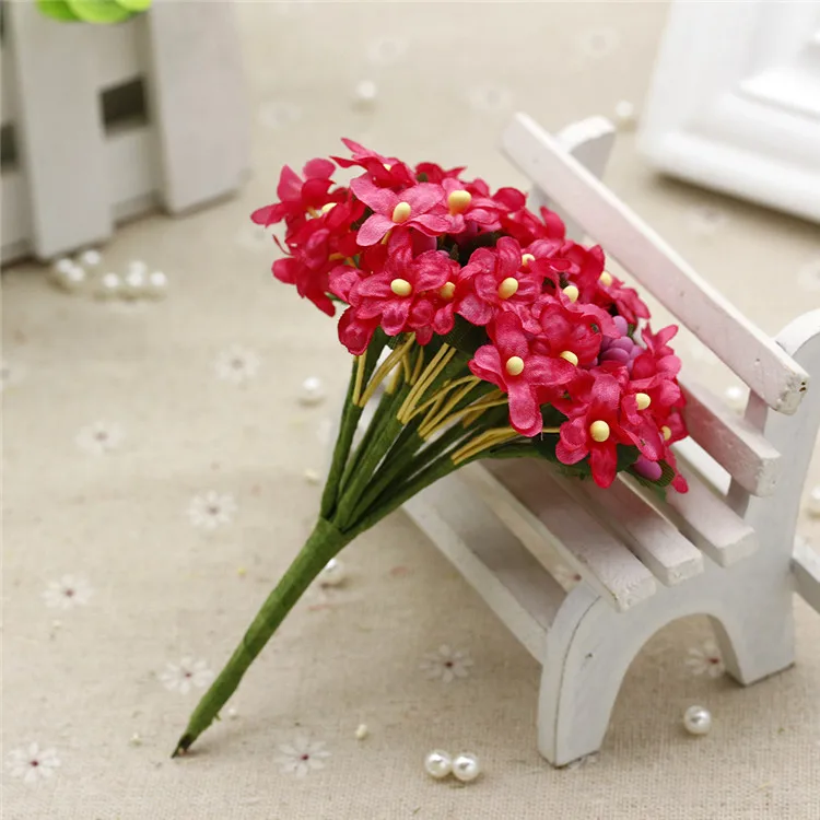 1 5 см искусственная ткань Babybreath цветы шелк персик фотоэлемент для рукоделия