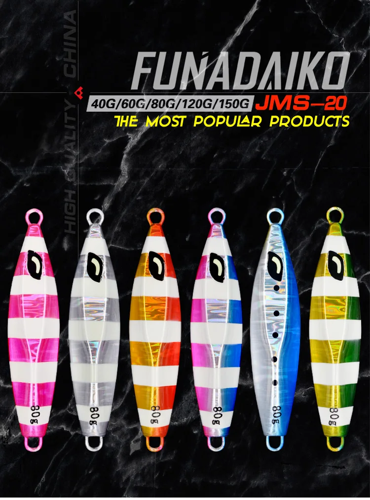 FUNADAIKO 5 шт./лот свинцовый джиг приманка Искусственный металлический светящаяся