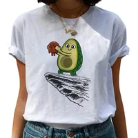 summer t shirts women avocado vegan funny t shirt cute 90s harajuku tshirt casual streetwear short sleeve female top clothing