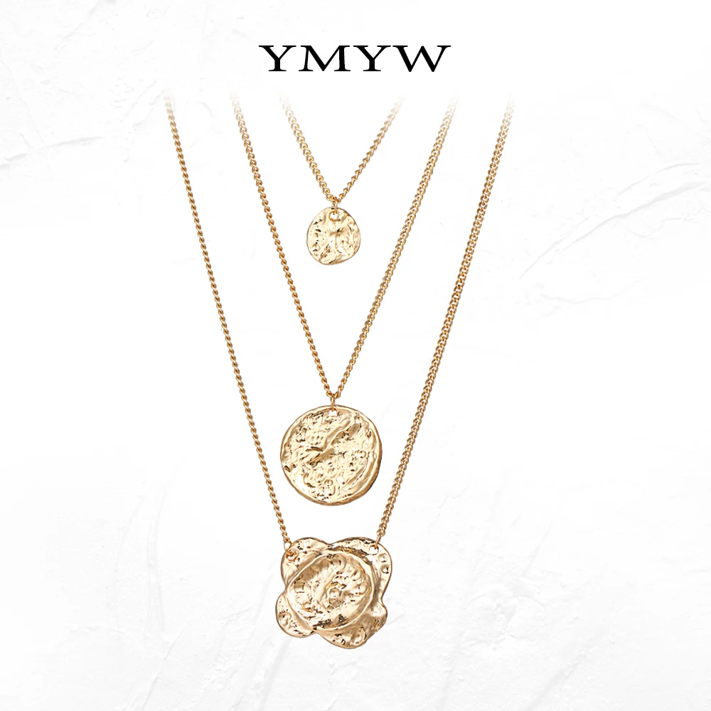 YMYW винтажное модное персонализированное цветочное круглое Золотое серебряное