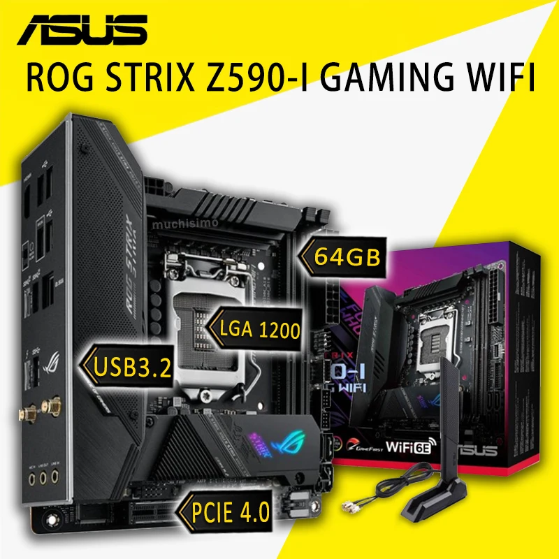 

LGA 1200 Asus ROG STRIX Женская игровая лампа PCI-E 4,0 Поддержка 10-го/11-го поколения процессор Intel M.2 Intel B460 Placa-MOM Новинка