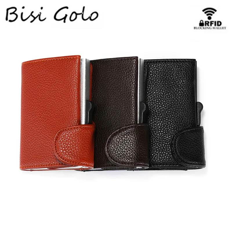 Умный кошелек BISI GORO 2021 с RFID-защитой и держателем для кредитных карт винтажный