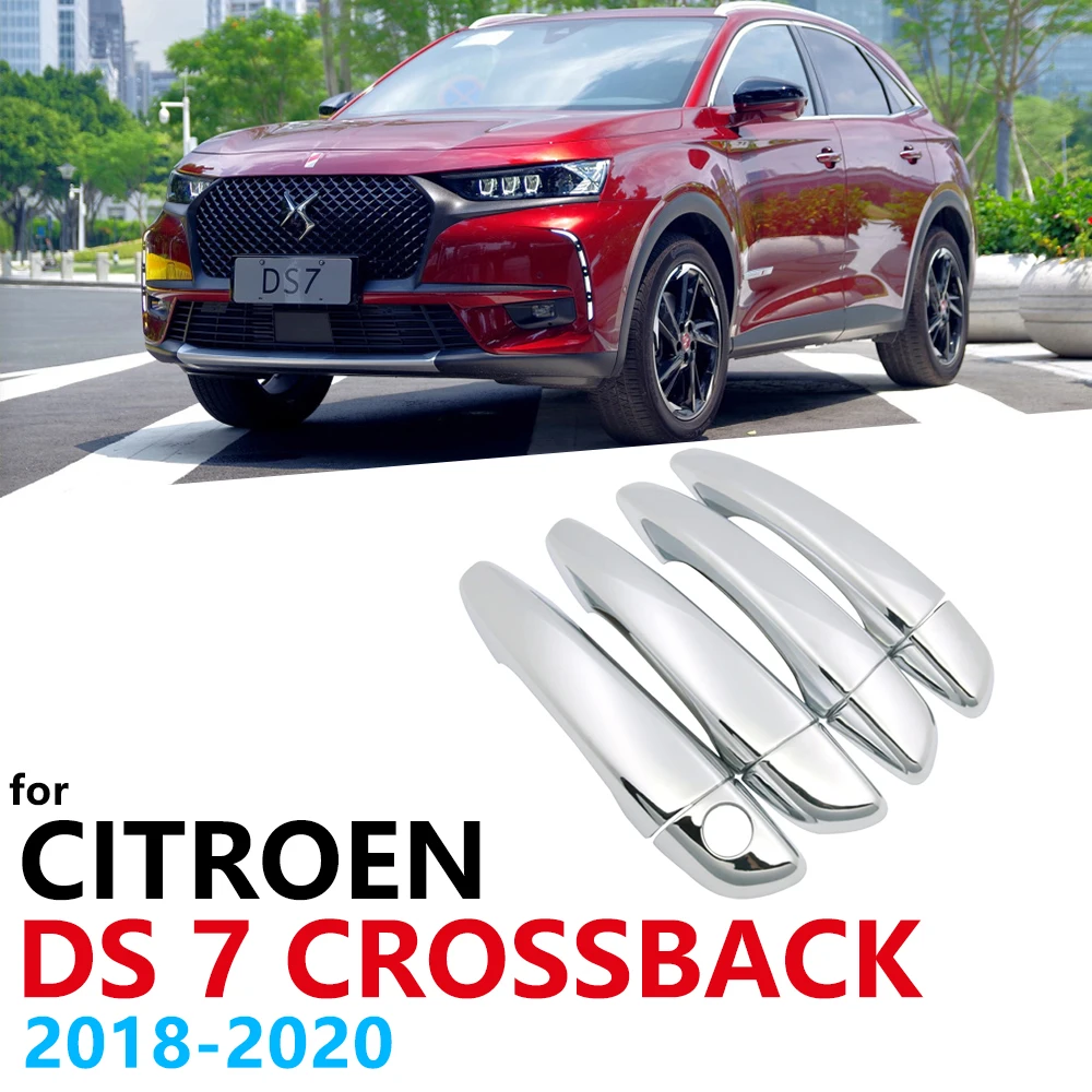 

Luxurious Chrome gloss shine Handles Cover Trim for Citroen DS 7 Crossback 2018 2019 2020 Car cap Accessories Stickers Styling